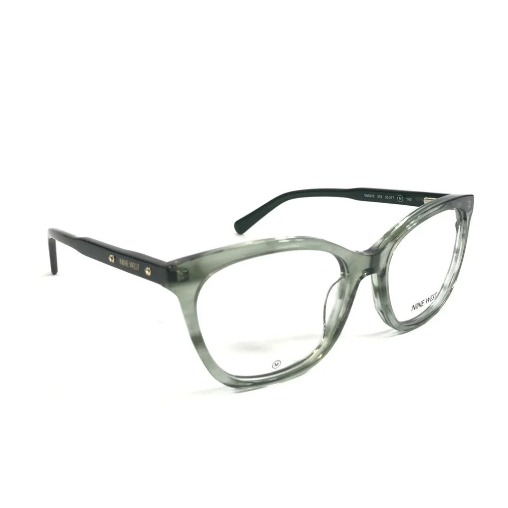 Nine West Eyeglasses Frames NW5245 318 Olive Green Cat Eye Full Rim 53-17-140